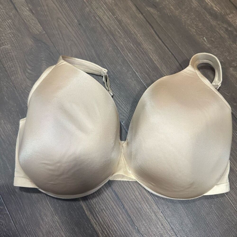 Cacique nude satin full coverage smooth lingerie 40F bra